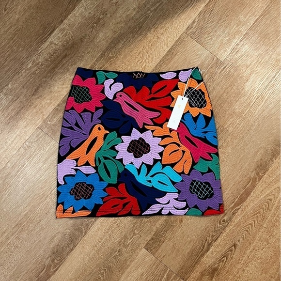 j.marie Dresses & Skirts - J.MARIE MULTICOLOR EMBROIDERED SKIRT SIZE S